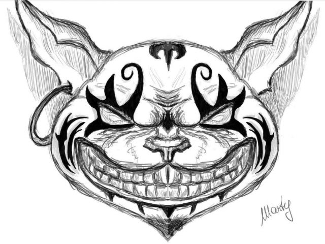 640x480 The Images Collection Of Drawings Alice In Wonderland Cat How