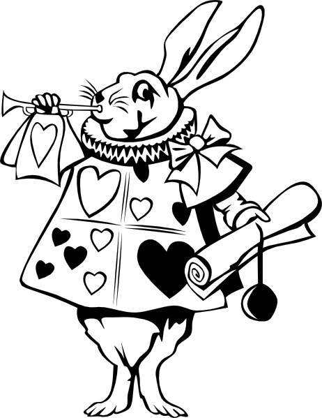 462x599 Rabbit From Alice In Wonderland Clip Art Free Vector 4vector