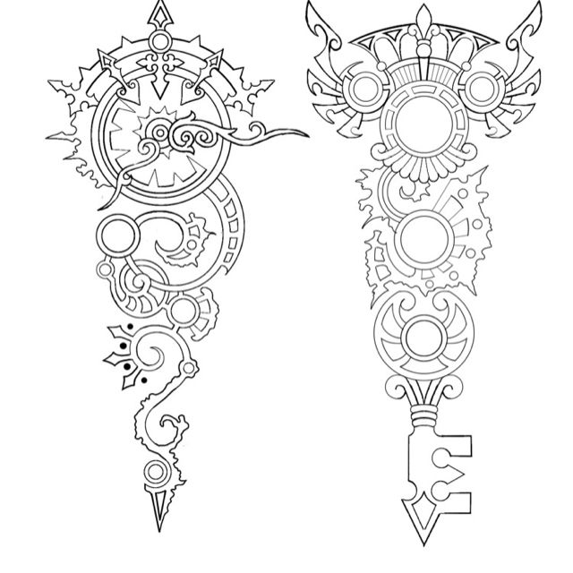 640x640 Steampunkalice In Wonderland Clock And Key Paint Your Canvas