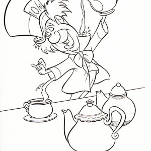 300x300 Manga Drawing Mad Hatter Coloring Page Color Luna