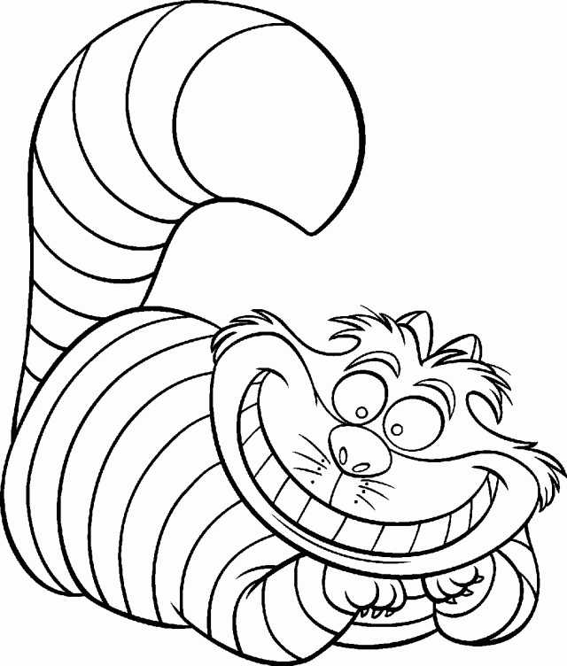 640x752 Alice In Wonderland Coloring Pages Free Mad Hatter Cheshire 256315