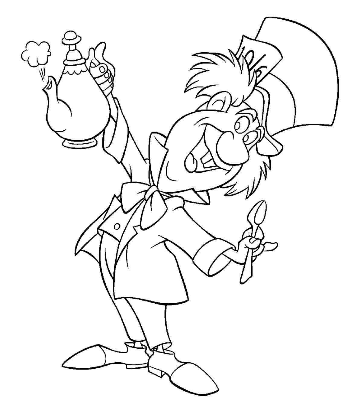 1172x1359 Tea Party Drawing Pages Mad Hatter Page Free Prtable Pages Mad