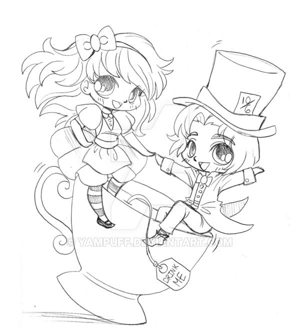 600x671 Alice And Mad Hatter Commission