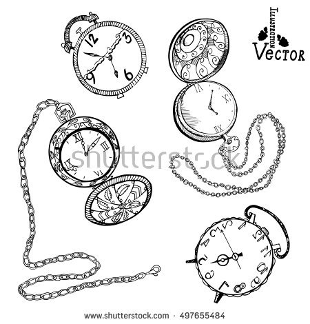 450x470 Drawn Watch Outline