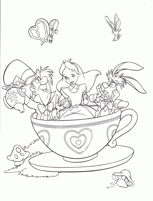 608x800 Great Alice In Wonderland Coloring Pages Printable Coloring