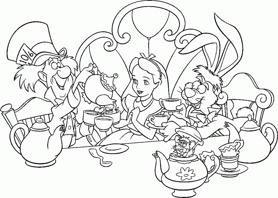940x670 Tea Cup Coloring Page