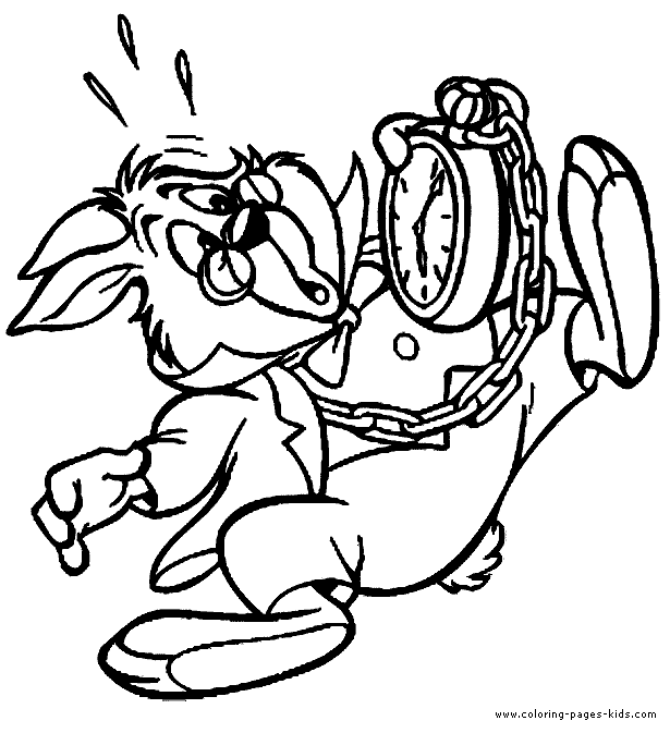 615x673 White Rabbit, Alice In Wonderland, Disney Coloring Pages, Color