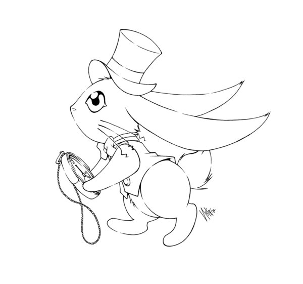 600x561 The White Rabbit By Sureya