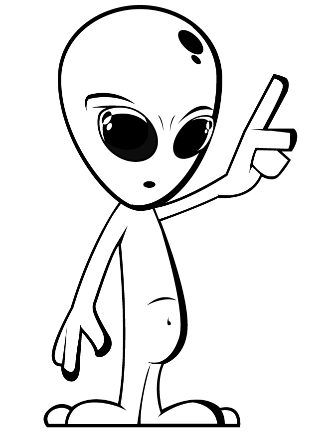 670x867 Mch Alien From Another Planet Coloring Page Free Printable