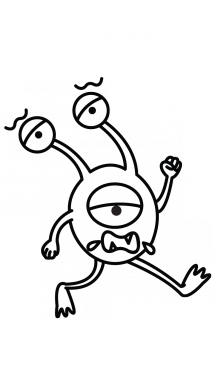 215x382 How To Draw A Green Alien, Easy Step By Step Drawing Tutorial