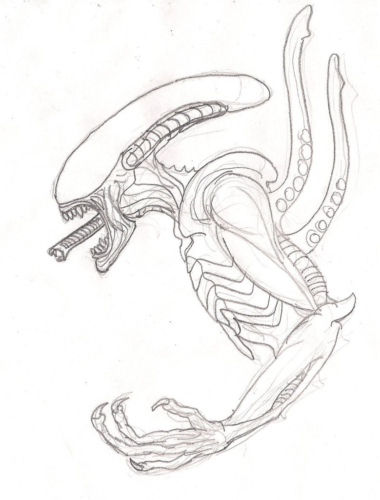 Alien Sketch Drawing at GetDrawings | Free download