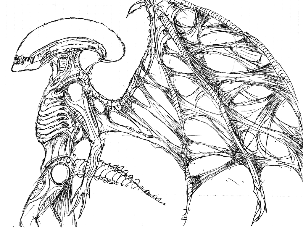 1024x771 25.09.15 Alien Sketch By Lucienfreiheit