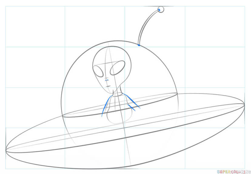 828x575 How To Draw An Alien Spaceship Step By Step Drawing Tutorials