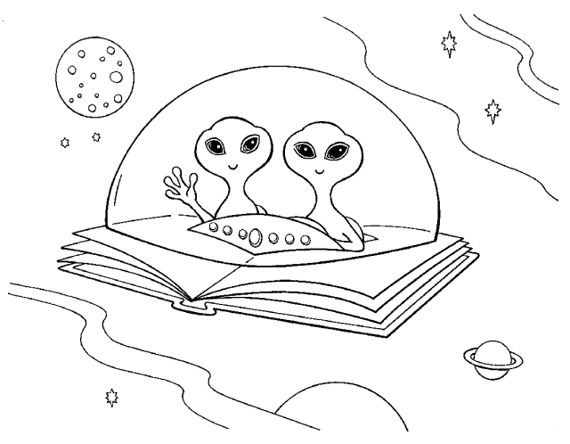 640x498 Alien Spaceship Coloring Pages