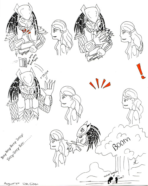 500x629 Alien Vs Predator Boom By Wilithien