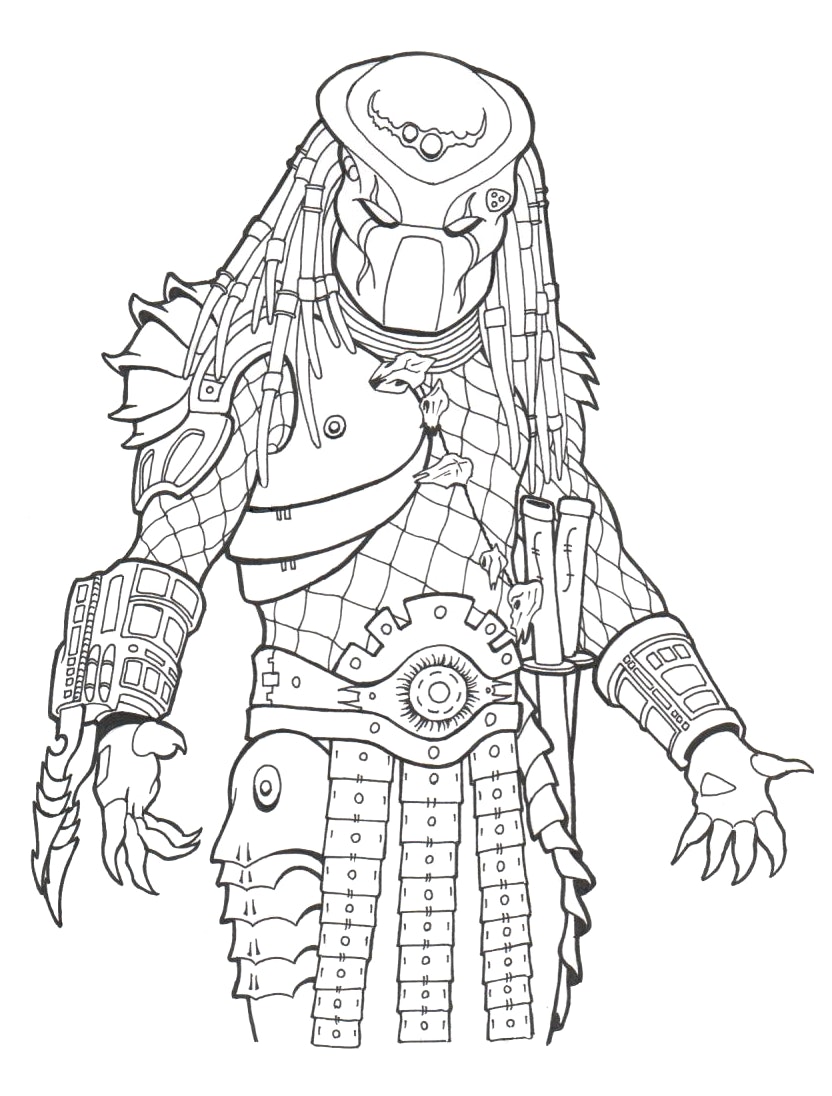 832x1096 Free Alien Vs Predator Coloring Pages Coloring