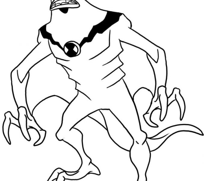 678x600 Draw Ben 10 Aliens Kids Coloring