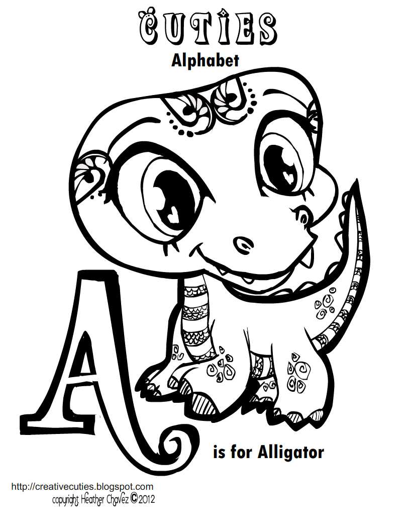816x1056 Creative Cuties A Is For Alligator Coloring Page