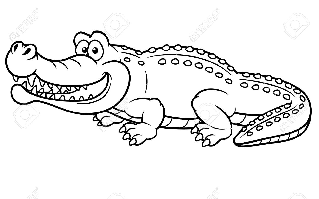 1300x812 Crocodile Cartoon Drawing