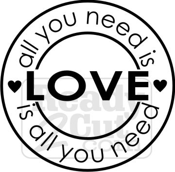 360x355 All You Need Is Love Vector Graphic File