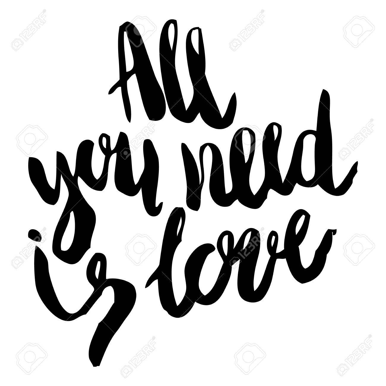 1300x1300 Handdrawn Lettering Of A Love Phrase. Unique Typography Poster