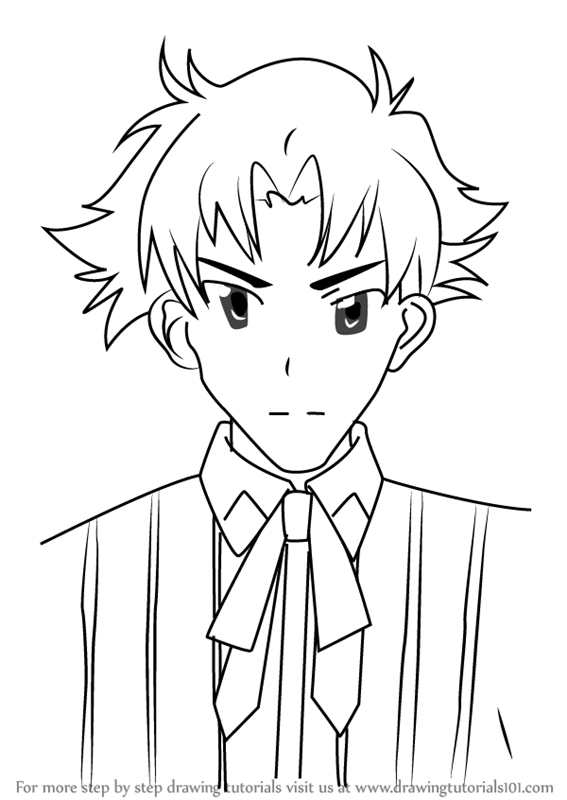 567x800 Step By Step How To Draw Genshirou Saji From High School Dxd
