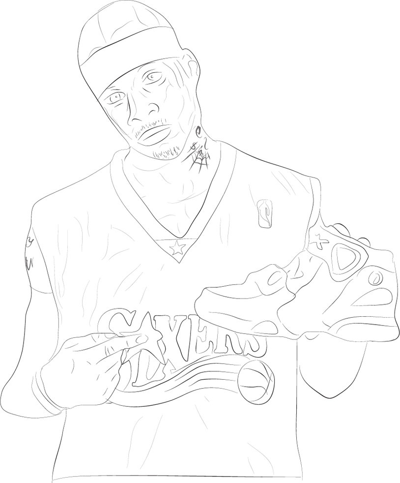 814x982 Allen Iverson Drawing By Jaminlemon
