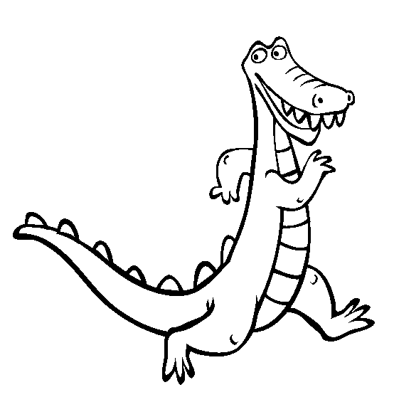 554x565 Alligator Clipart Coloring Page