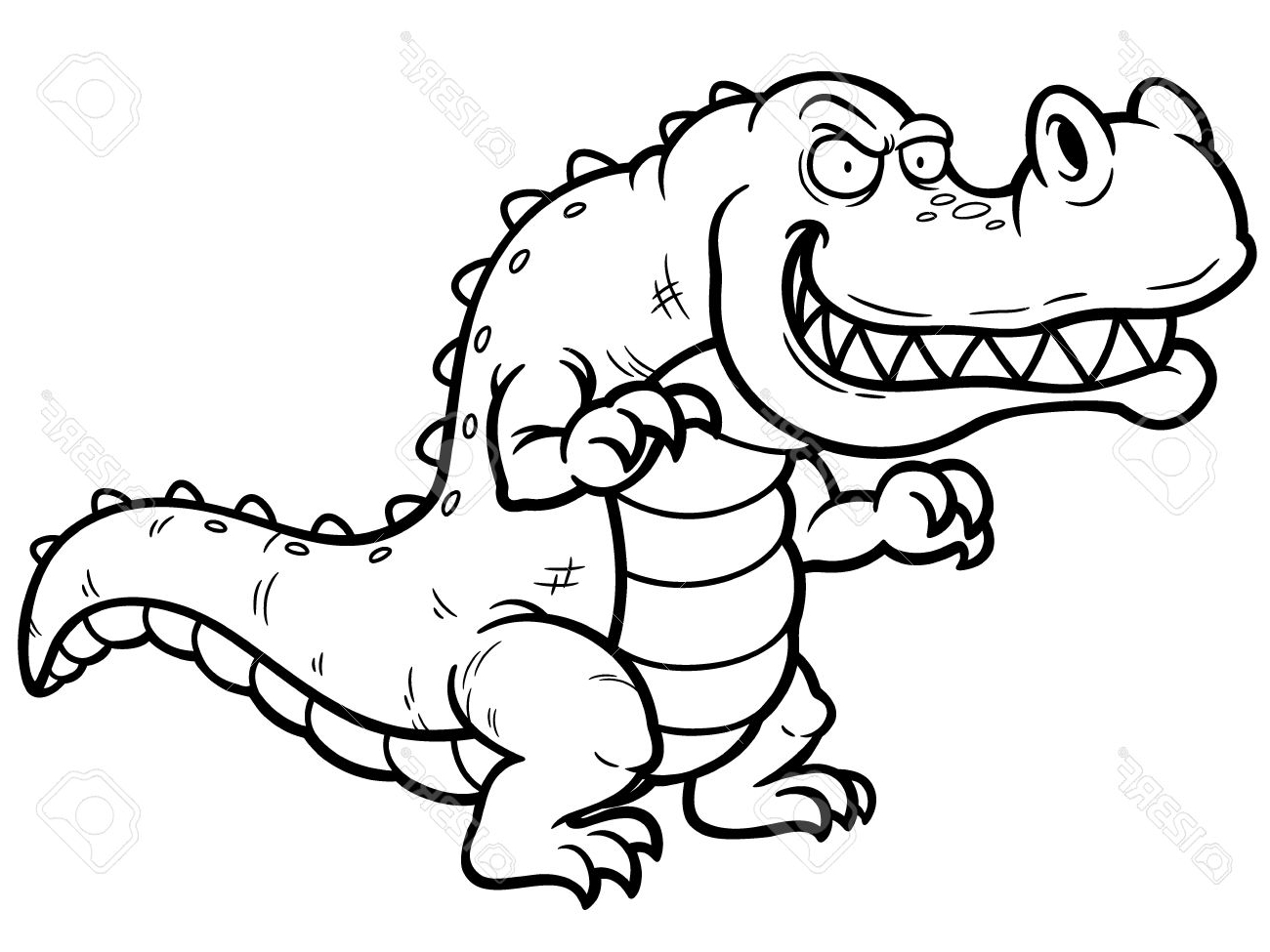 1300x975 Crocodile Cartoon Drawing How To Draw A Crocodile Cartoon