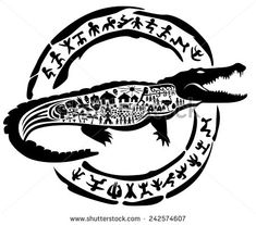 235x207 Crocodile Tattoo Stock Photos Illustrations And Vector Art
