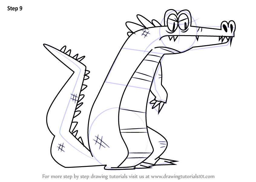 846x600 Learn How To Draw Alligator From Total Drama (Total Drama) Step By