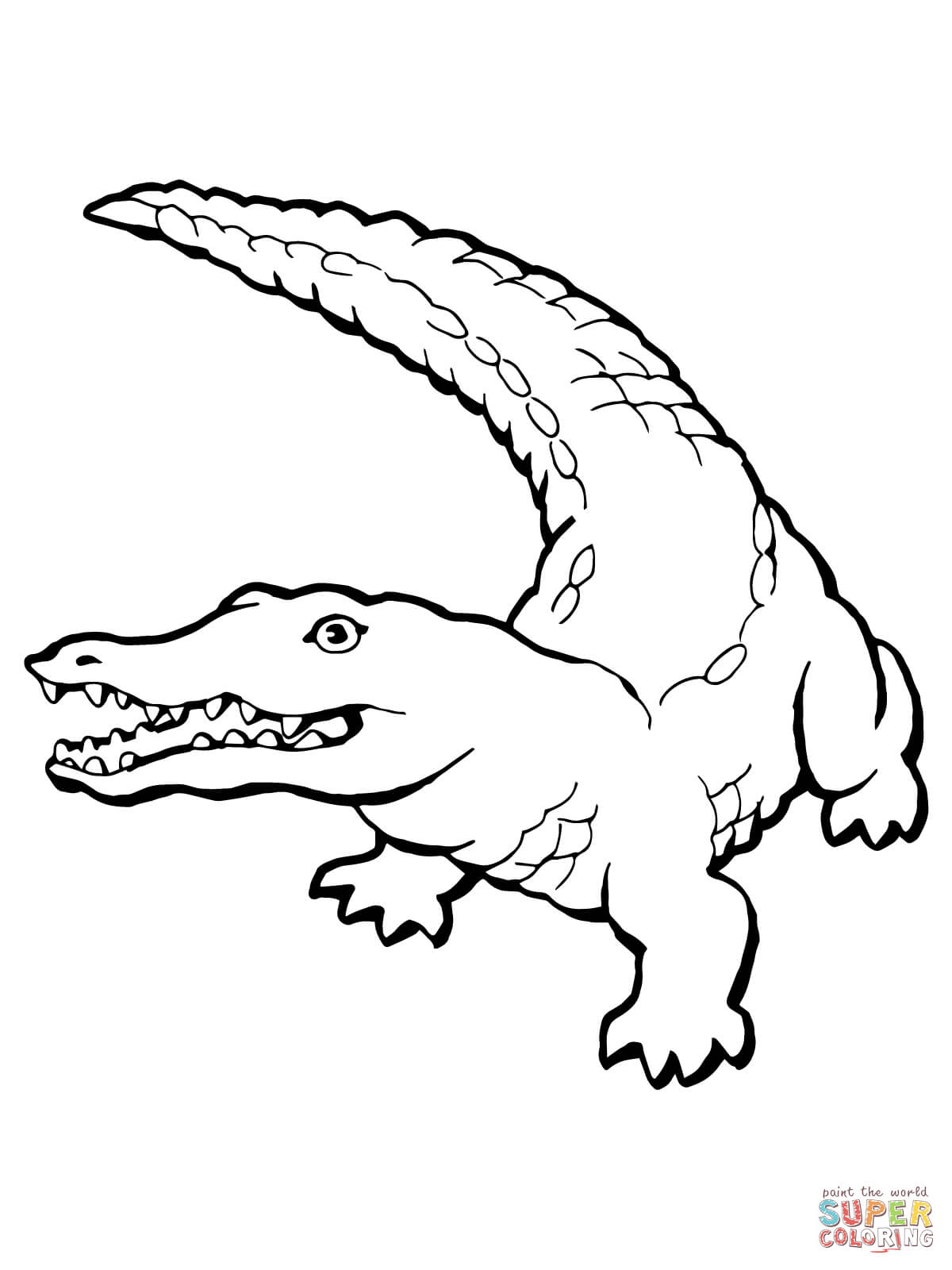 1200x1600 Realistic Crocodile Coloring Page Free Printable Coloring Pages