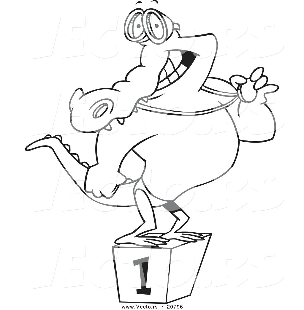 1024x1044 Coloring Coloring Page Alligator Vector Of A Cartoon Happy Gator