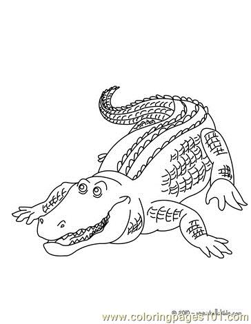 364x470 Alligator Hunting Coloring Page