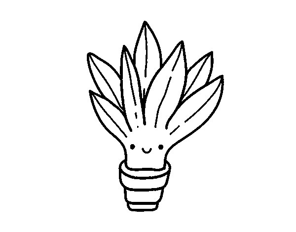 600x470 Mini Aloe Vera Coloring Page