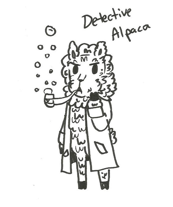729x873 Free Sketch Detective Alpaca By Shehero6