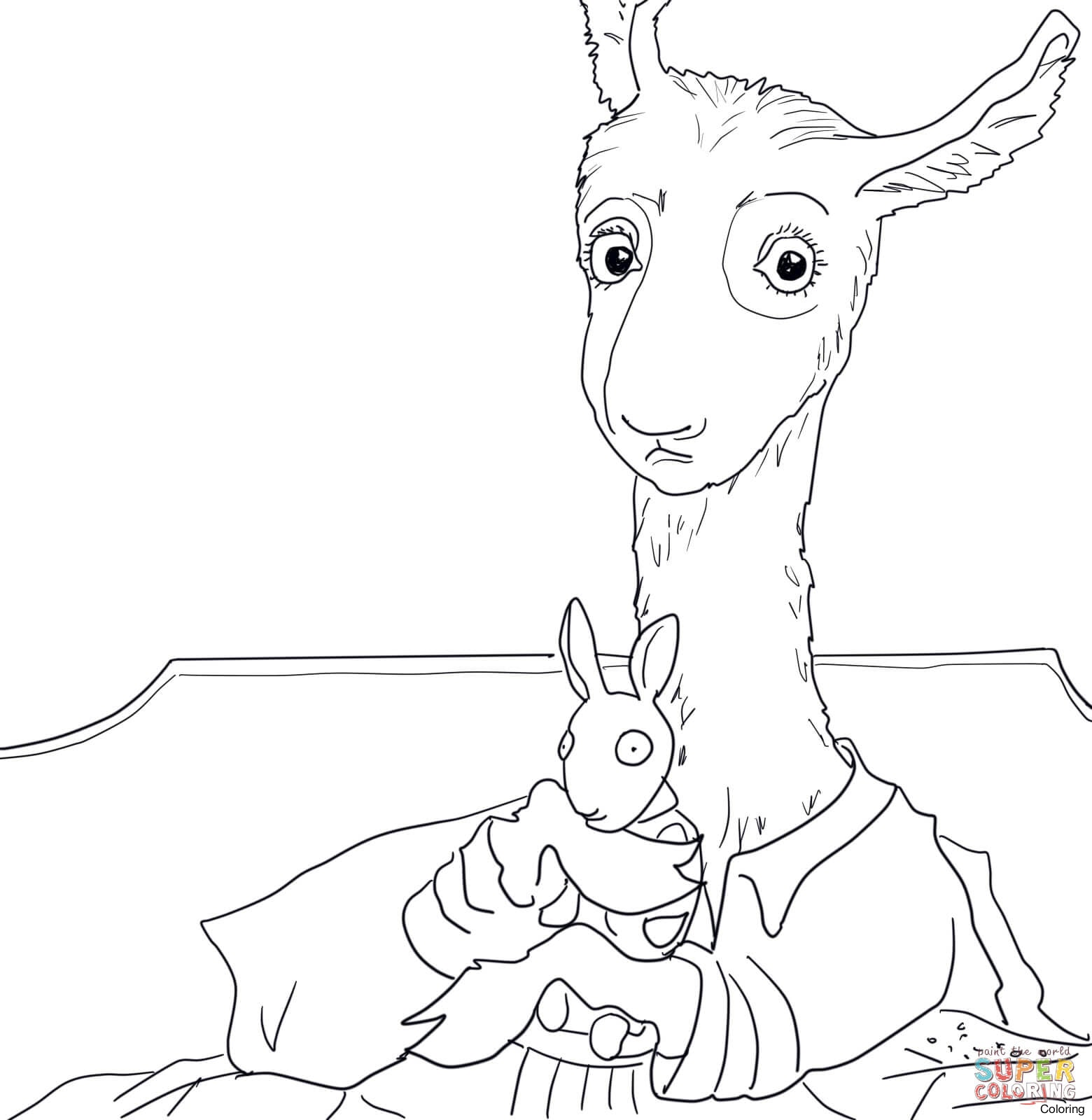 1560x1600 Llama Coloring Page Pages 28f Baby Free Diaiz