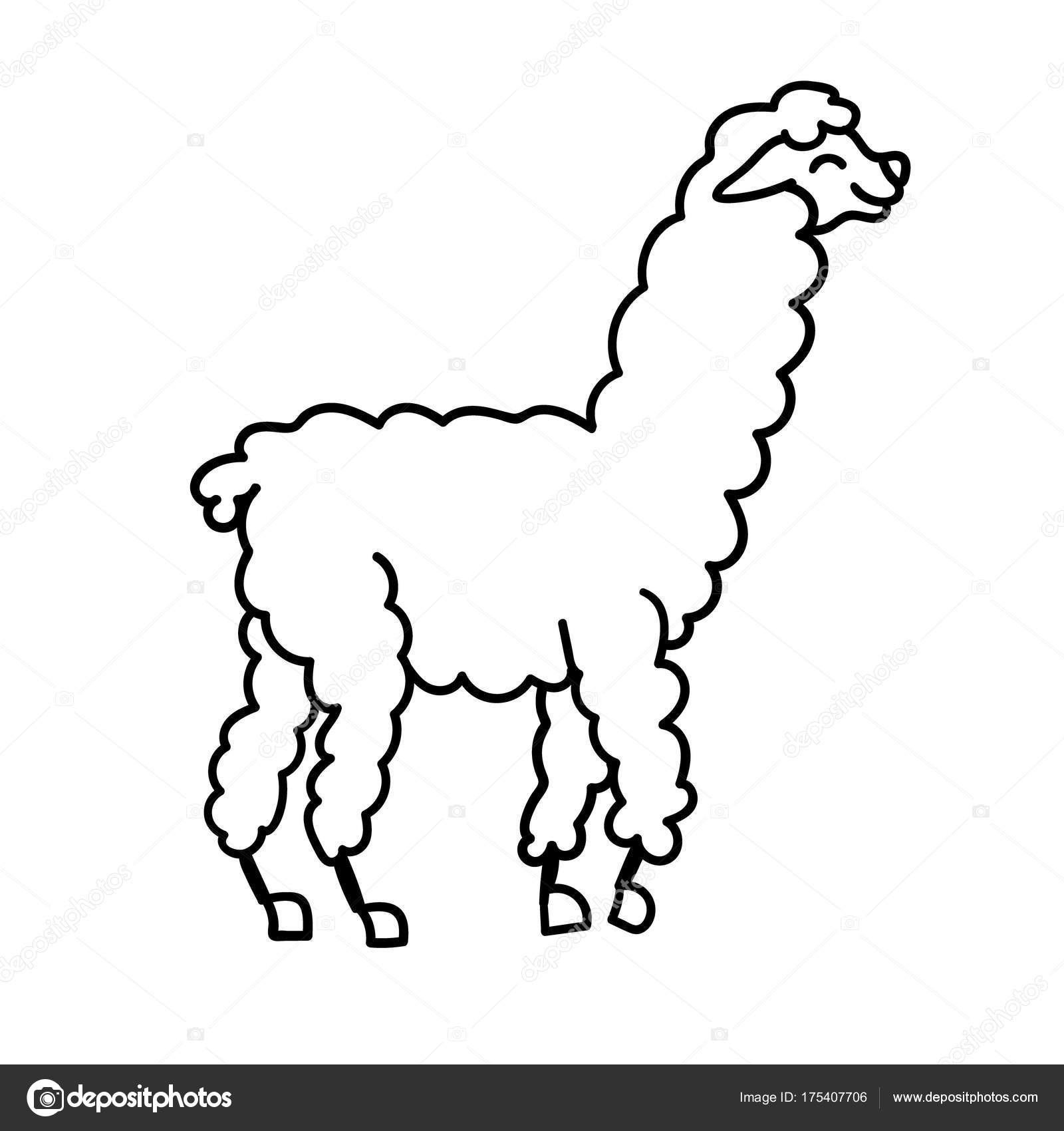 1600x1700 Vector Illustration Of Cute Character South America Lama