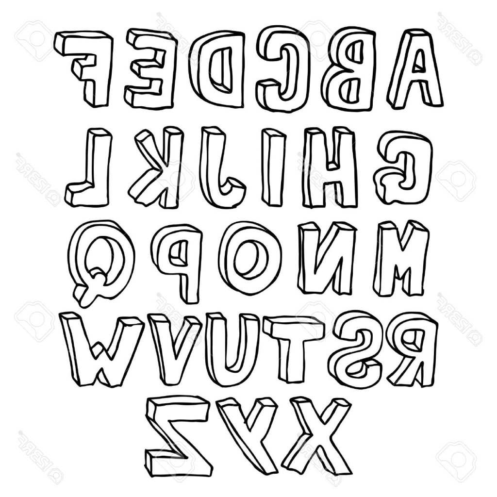 1024x1024 3d Alphabet Pencil Letters How To Draw The Alphabet In 3d Letters