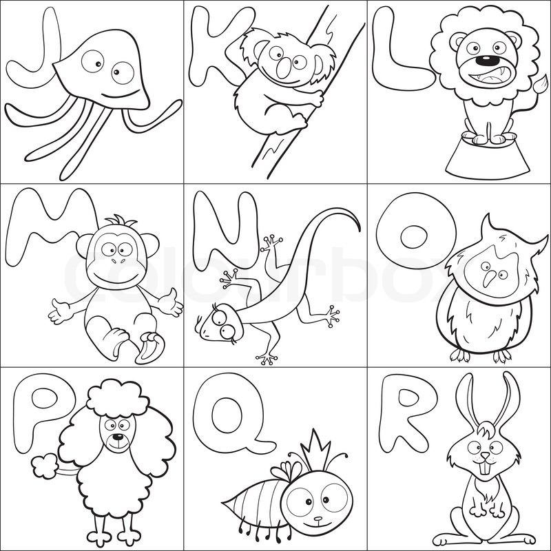 800x800 Coloring Book With Alphabet 2 Stock Vector Colourbox