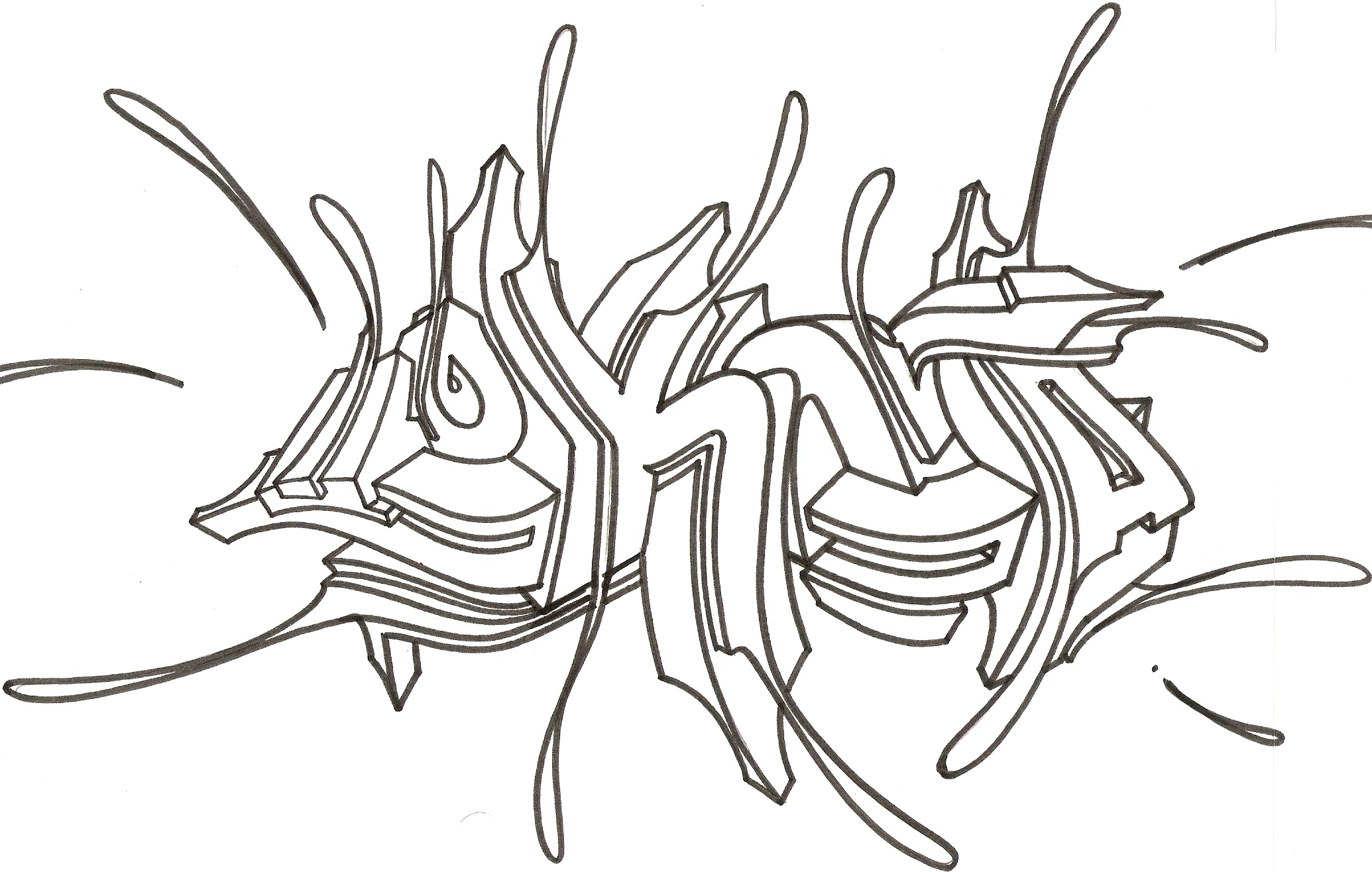 2070x1316 New Stylish Graffiti Graffiti Outlines