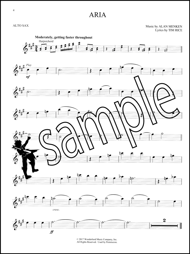 754x1006 Beauty And The Beast Play Along For Alto Sax Saxophone Music Book