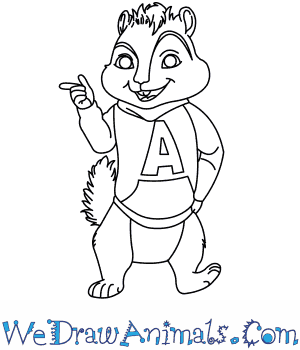 300x350 How To Draw Alvin And The Chipmunks