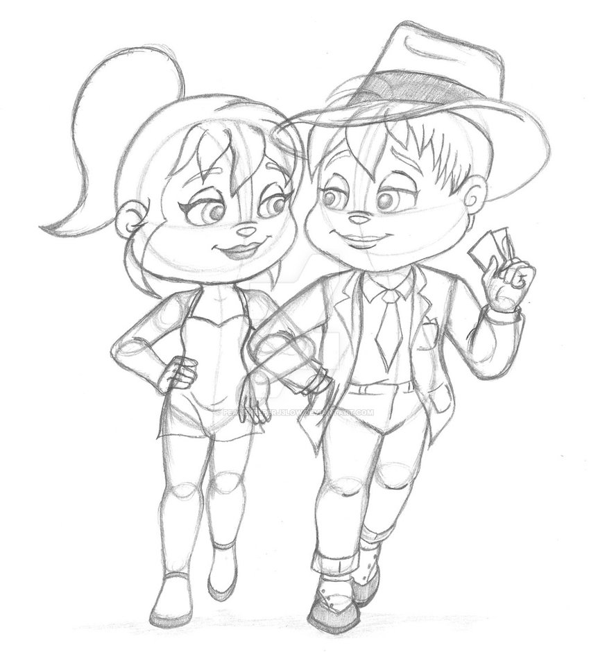 849x940 Alvin Brittany's Date Night (Sketch) By Peacekeeperj3low