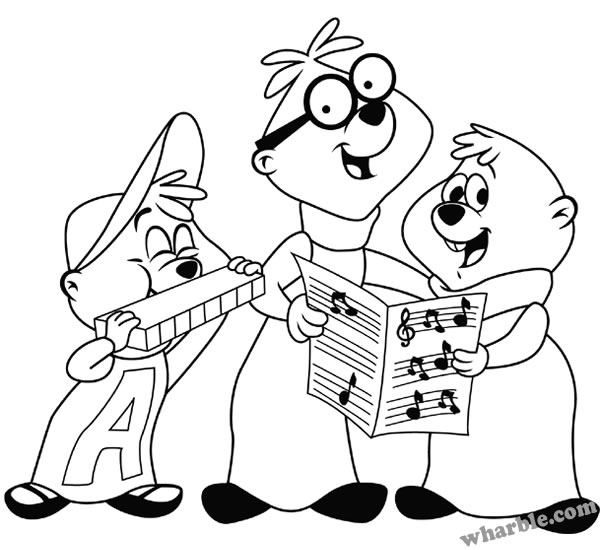600x550 Alvin And The Chipmunks Coloring Pages