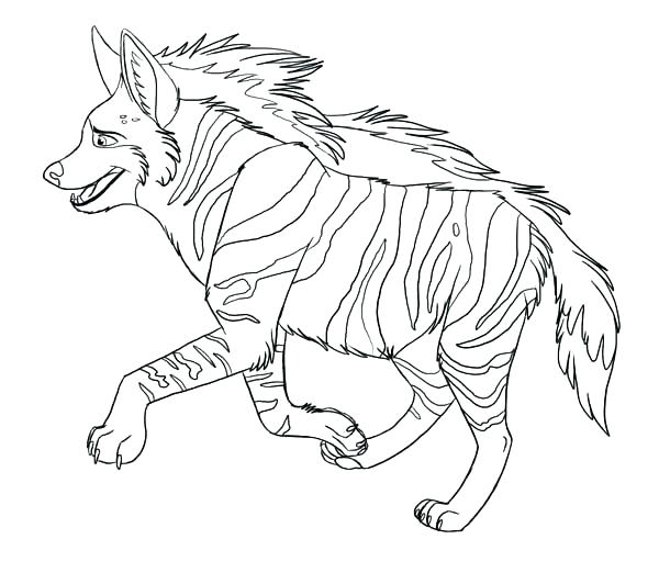 600x522 Inspirational Hyena Coloring Pages Print Page Animal Amazing Kids