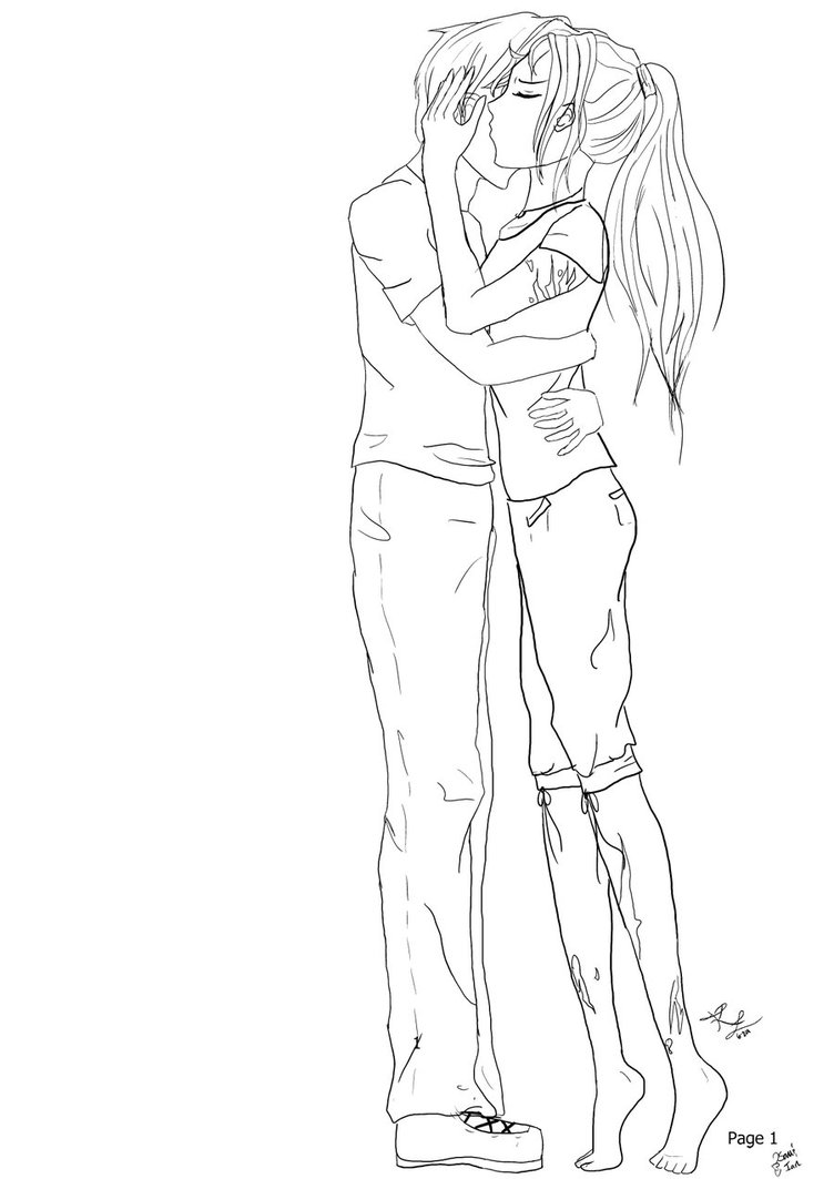 752x1063 Hug Lineart By Amber Rain