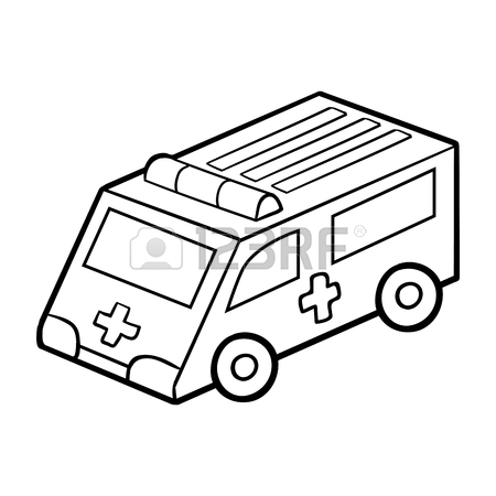 450x450 Coloring Book For Children, Coloring Page. Ambulance Car Royalty