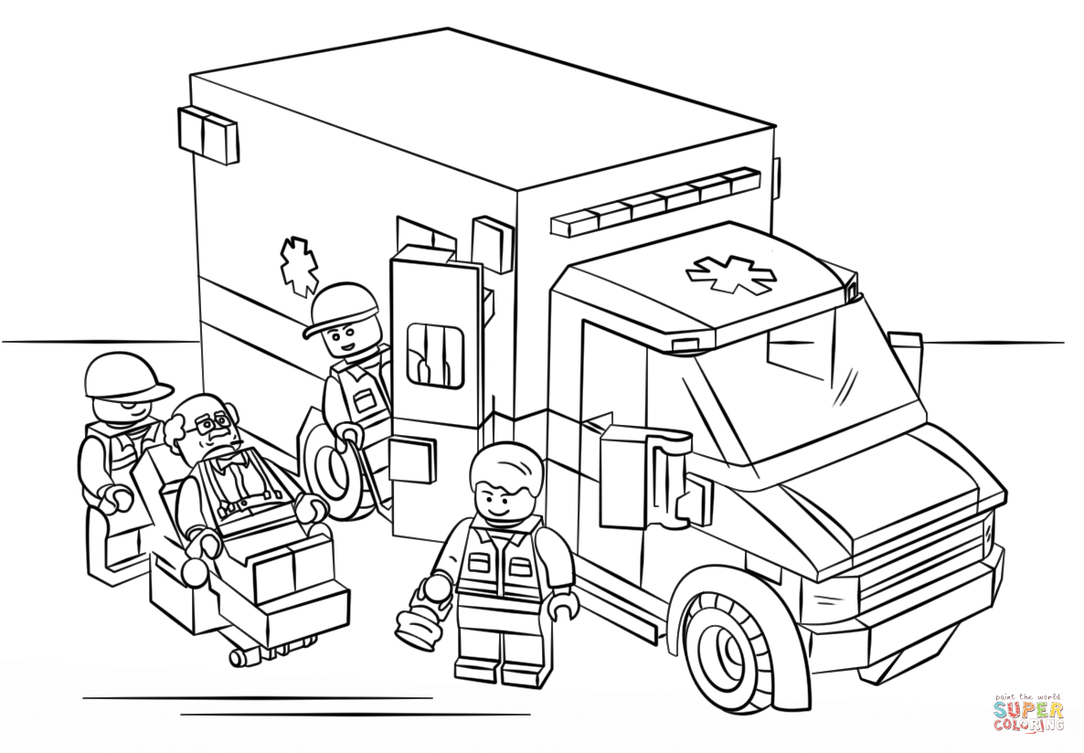 1186x824 Lego Ambulance Coloring Page Free Printable Coloring Pages