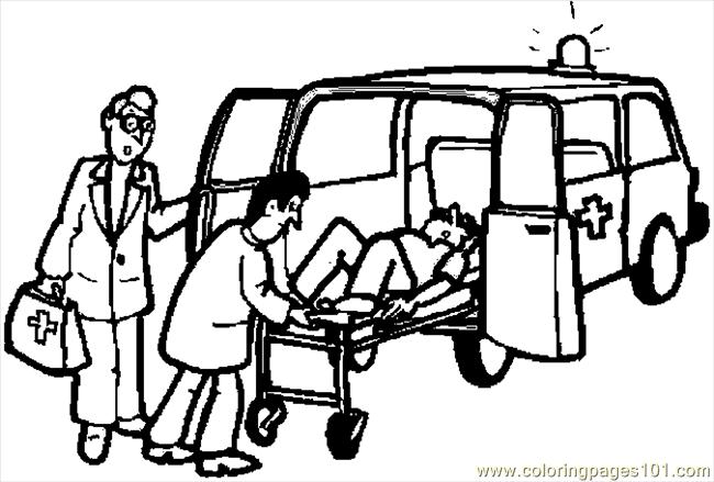650x439 Ambulance 14 Coloring Page